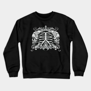 Skull Zombie Outbreak Skeleton Warrior Skulls Azteca Print Crewneck Sweatshirt